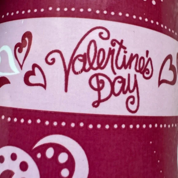 Valentine's Day Heart Mug - Pink Red and White Gift Adults Coffee Tea Home Dish - Picture 4 of 6